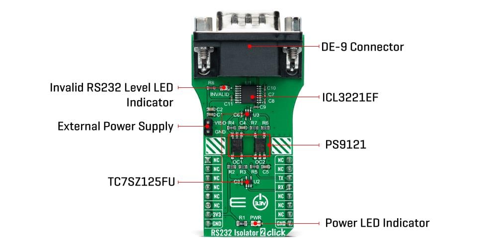 Mikroe RS232 Isolator 2 Click