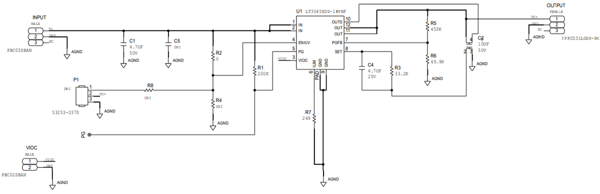 Schaltplan - Analog Devices Inc. SCP-LT3045-1-EVALZ Evaluierungsboard