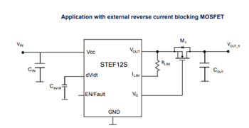 Applikations-Schaltungsdiagramm - STMicroelectronics STEF12S Elektronische Sicherungen