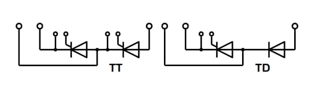 Schaltplan - Infineon Technologies 1800-V-Thyristor-Module