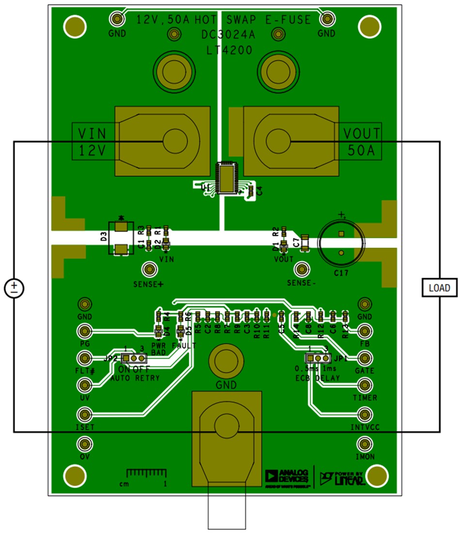 Technische Zeichnung - Analog Devices Inc. LT4200 Demonstrationsschaltungen