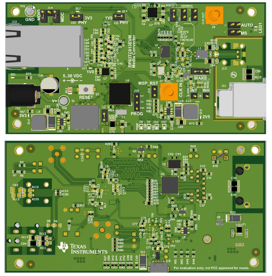 Schaltungsanordnung - Texas Instruments DP83TC813EVM-MC Evaluierungsmodul