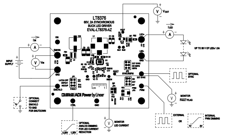 Schaltungsanordnung - Analog Devices Inc. EVAL-LT8376-AZ Evaluierungsboard