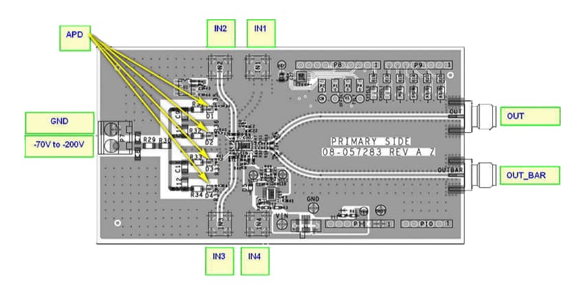 Schaltungsanordnung - Analog Devices Inc. EVAL-LTC6563TQFN-EZKIT Demonstrationskit