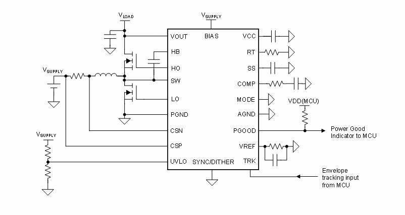 Applikations-Schaltungsdiagramm - Texas Instruments LM51231-Q1 Boost Controller