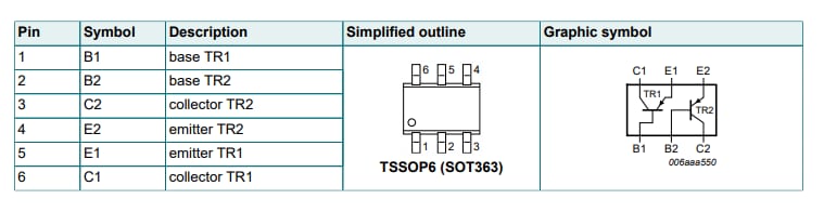 Applikations-Schaltungsdiagramm - Nexperia PMP3906AYS/-Q PNP/PNP-abgestimmte Doppeltransistoren