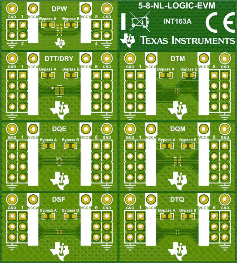 Technische Zeichnung - Texas Instruments 5-8-NL-LOGIC-EVM Logik- und Umsetzungs-EVM