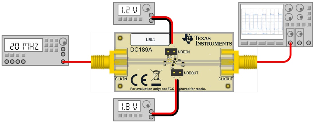 Tabelle - Texas Instruments CDCBT1001EVM Evaluierungsmodul (EVM)