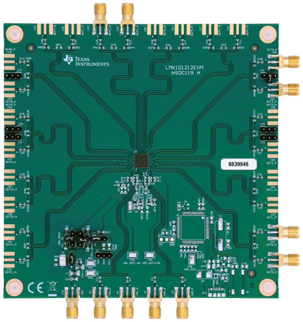 Technische Zeichnung - Texas Instruments LMK1D1212EVM Buffer-Evaluierungsmodul (EVM)