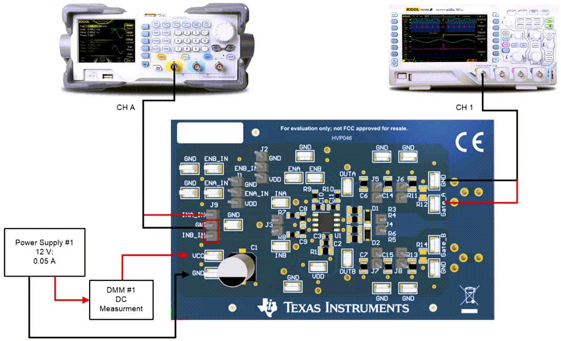 Technische Zeichnung - Texas Instruments UCC27614EVM Treiber-Evaluierungsmodul (EVM)