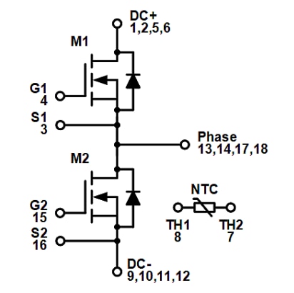 onsemi NXH010P120MNF1 SiC-Modul