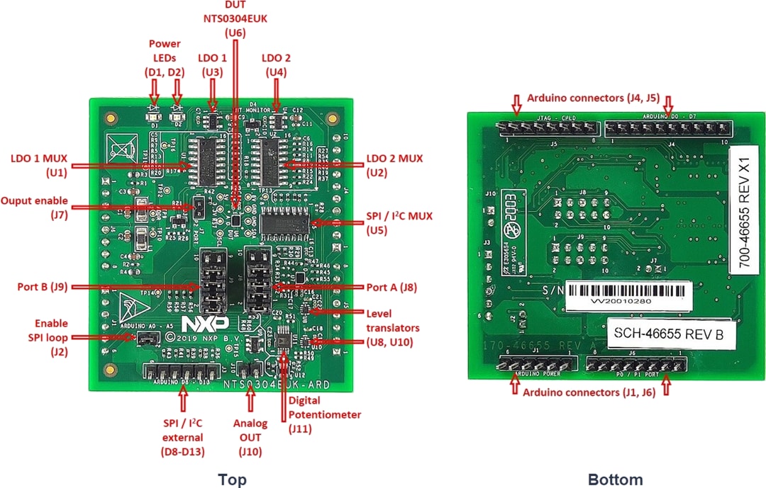 NXP Semiconductors NTS0304EUK-ARD Pegelwandler-Evaluierungsboard
