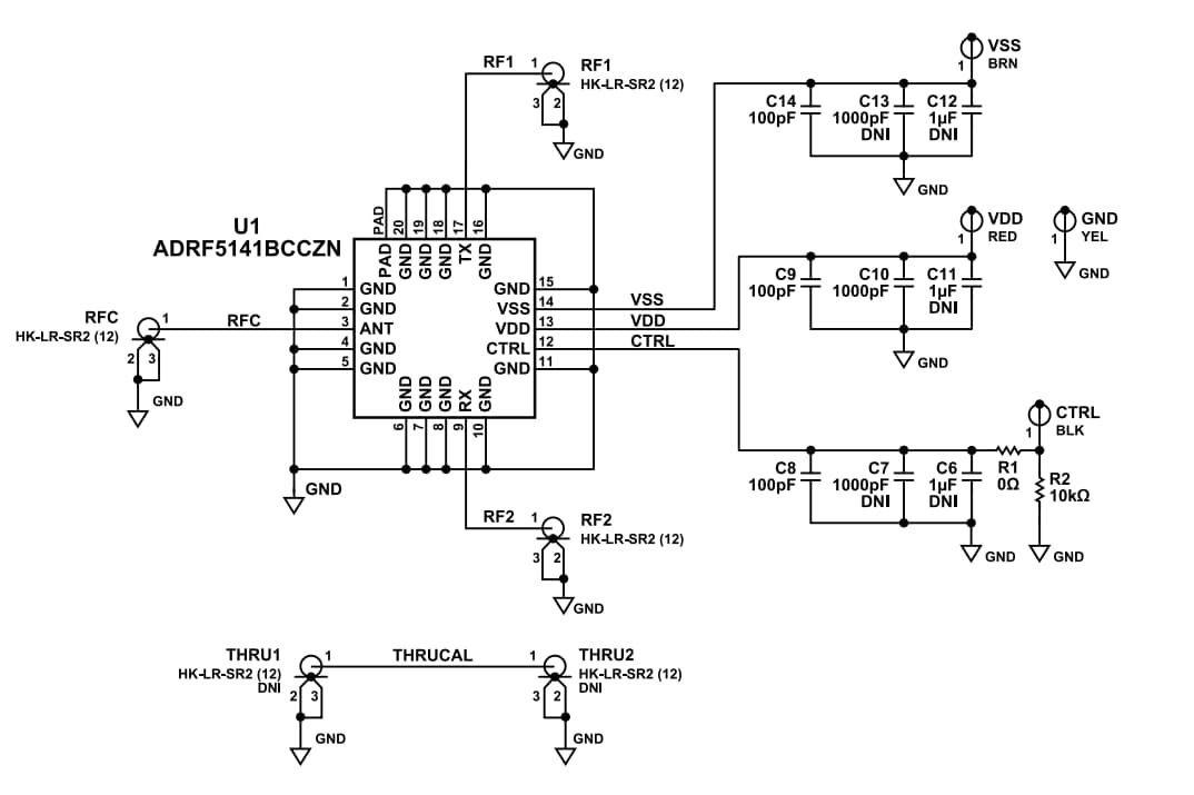Analog Devices Inc. ADRF5141 Evaluierungsboard