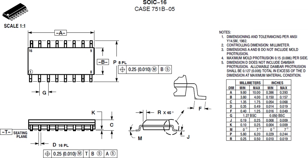 Technische Zeichnung - onsemi NCP1632A CrM-Leistungsfaktor-Controller, verschachtelt