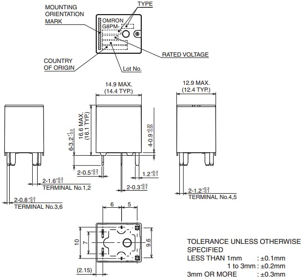 Omron Electronics G8PM Hochleistungs-PCB-Relais