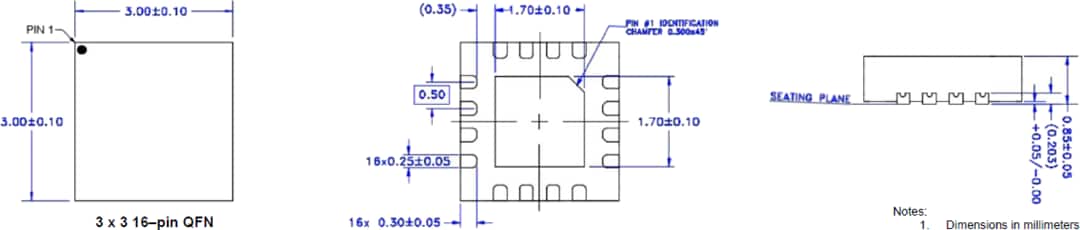 Technische Zeichnung - Qorvo QPL1819 75-Ω-CATV-Verstärker