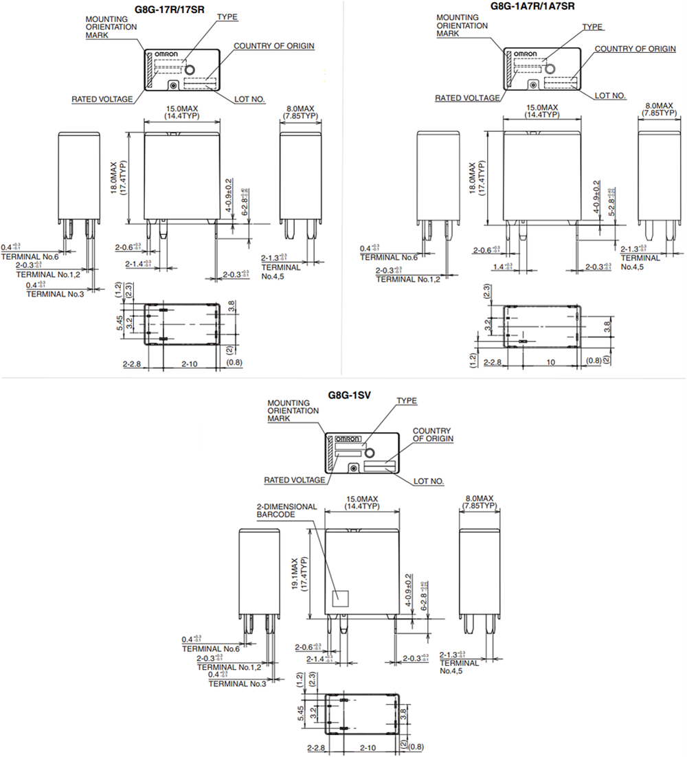 Omron Electronics G8G PCB-Relais für Automotive