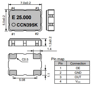 Epson Timing SG7050CCN Crystal Oscillators