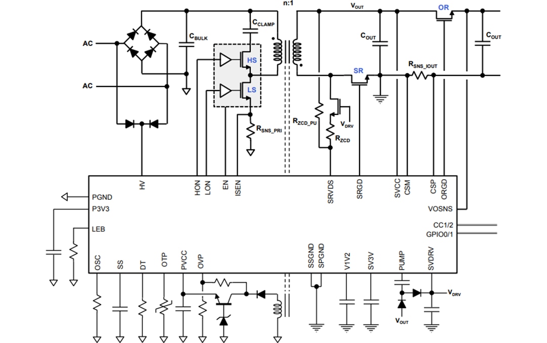 Applikations-Schaltungsdiagramm - STMicroelectronics ST-ONE Digital-Controller