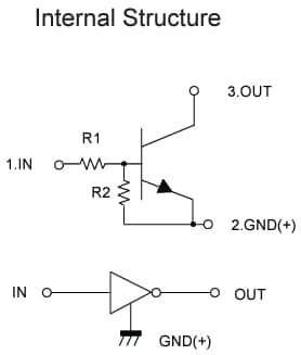 Application Circuit Diagram - Micro Commercial Components (MCC) DTC123EUA NPN Digital Transistor