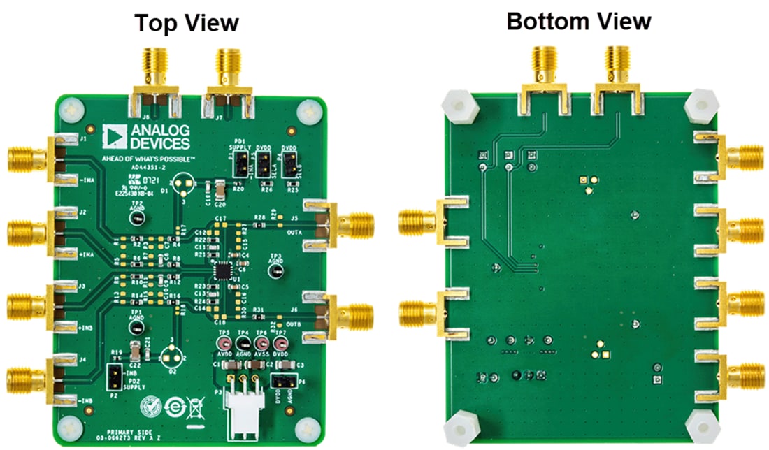 Technische Zeichnung - Analog Devices Inc. EVAL-ADA4351-2EBZ PGTIA-Evaluierungsplatine