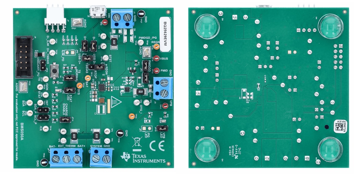 Texas Instruments bq25628EVM & bq25629EVM Evaluierungsmodule