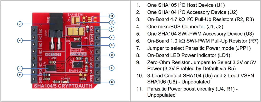Tabelle - Microchip Technology EV97M19A Evaluierungsboard