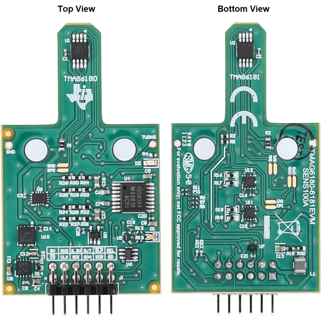 Technische Zeichnung - Texas Instruments TMAG6180-6181EVM Sensor-Evaluierungsmodul (EVM)