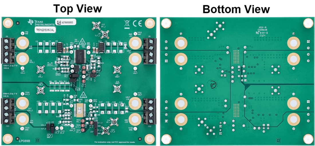 Technische Zeichnung - Texas Instruments TPS7H2201EVM eFuse-Evaluierungsmodul (EVM)