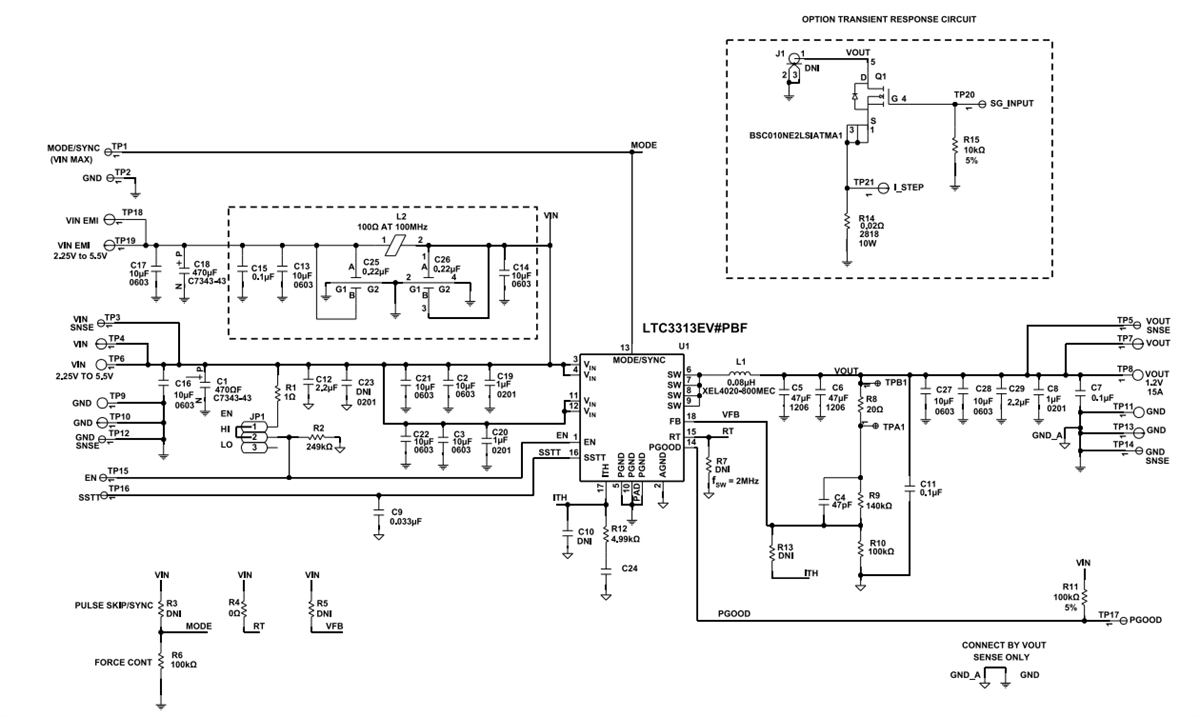 Schaltplan - Analog Devices Inc. EVAL-LTC3313EV-A-Z Evaluierungsboard