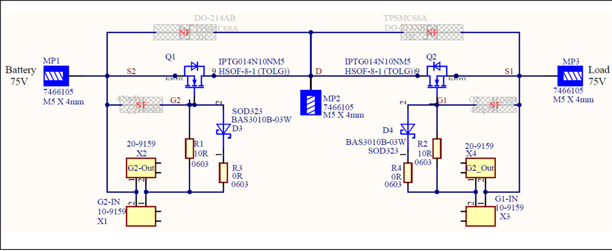 Schaltplan - Infineon Technologies EVAL_BDPS_DD_TOLGEvaluierungsboard