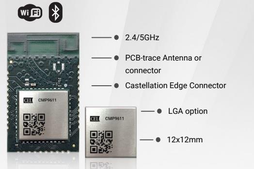 Infografik - CEL CMP961x Wi-Fi®- und BLUETOOTH®-Module