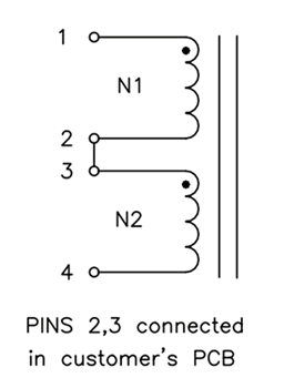 Schaltplan - Pulse Electronics Hochfrequenz-Induktoren mit flacher Spule