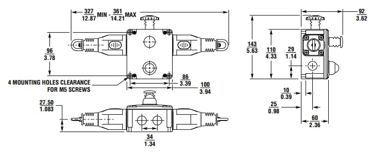 Omron Industrial Automation ER1032 Seilzug-Not-Aus-Schalter Not-Aus-Schalter