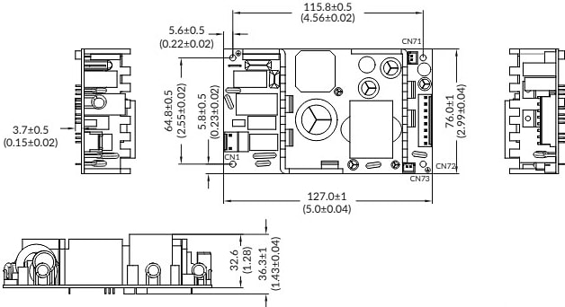 XP Power VFB150 Open-Frame 150W AC-DC Power Supplies