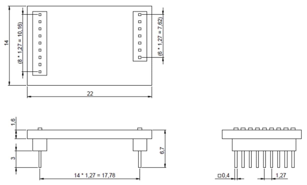Technische Zeichnung - Bosch BMM350 Shuttle-Board