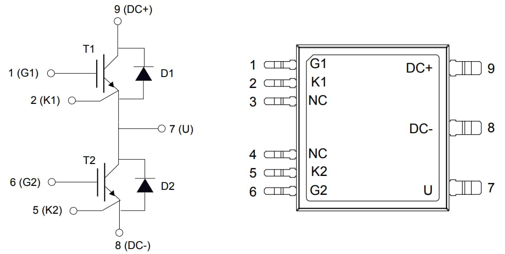 Schaltplan - STMicroelectronics STGSH80HB65DAG 650 V 80 A HB-Baureihe IGBT