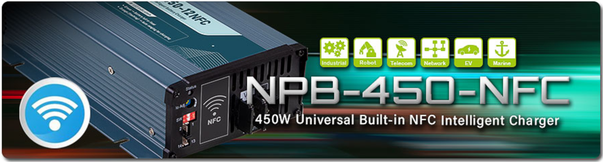 MEAN WELL Intelligente Akkuladegeräte NPB-450