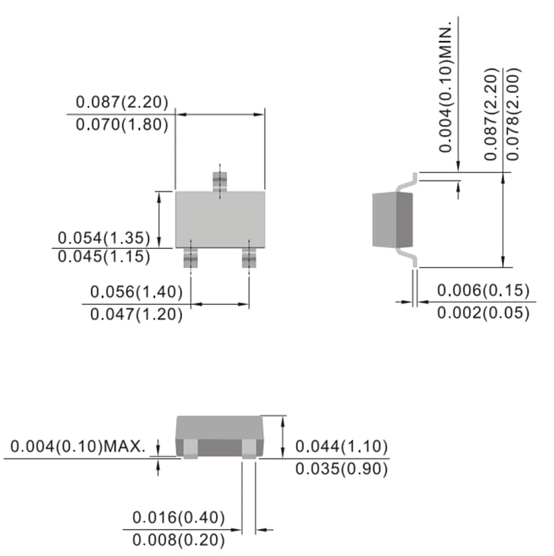 PANJIT MMBT5551W NPN Silicon High-Voltage Transistors