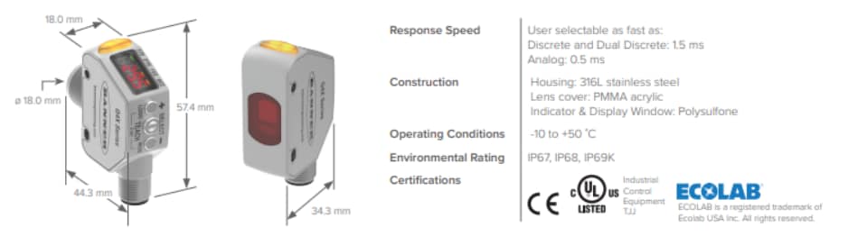 Banner Engineering Q4X-Baureihe Fotoelektrische Sensoren