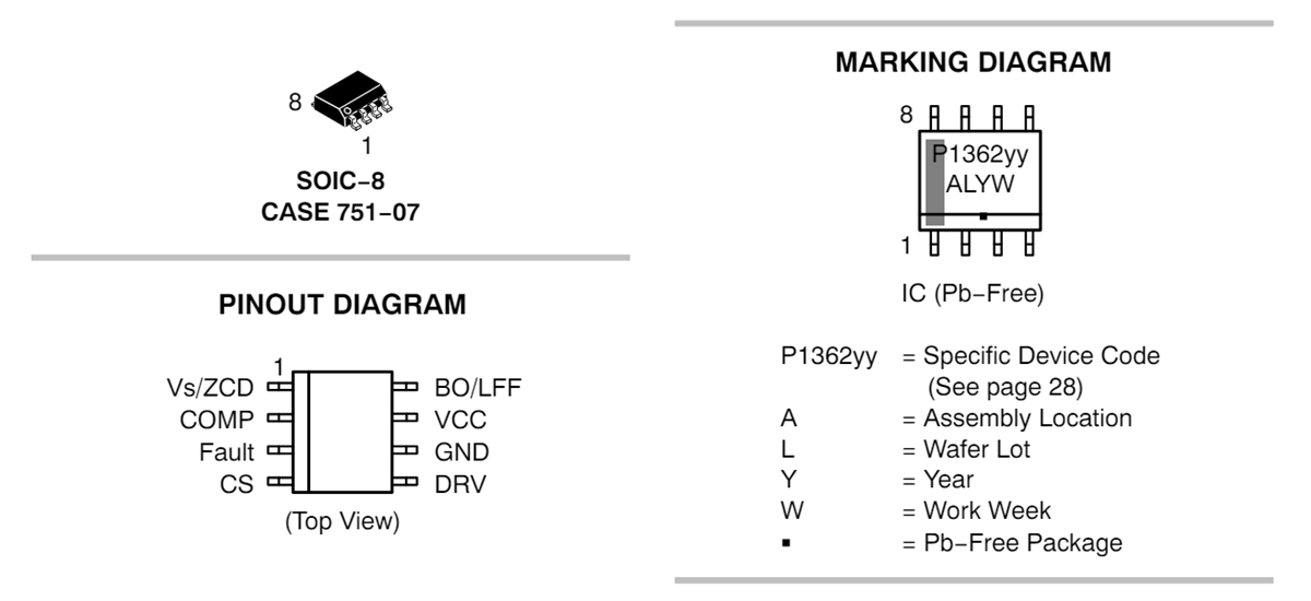 Schaltungsanordnung - onsemi NCP1362 Primärseitige PWM-Controller