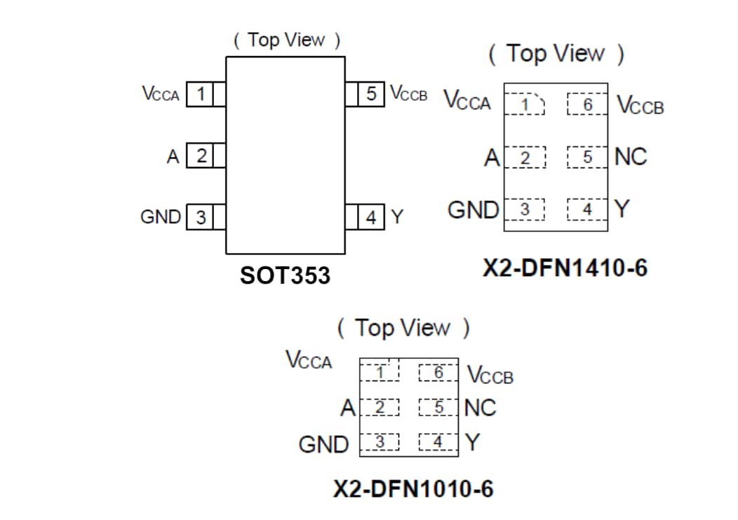Schaltungsanordnung - Diodes Incorporated 74AUP1T34x Einzelbit-Dual-Umsetzungs-Buffer