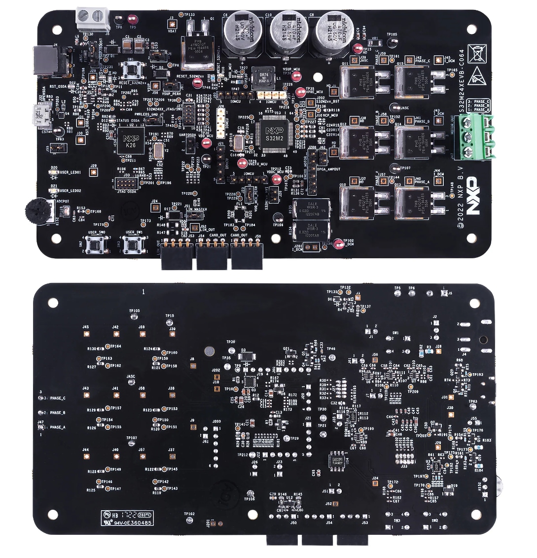 NXP Semiconductors S32M2 PMSM/BLDC-Motorsteuerungs-Evaluierungsboards