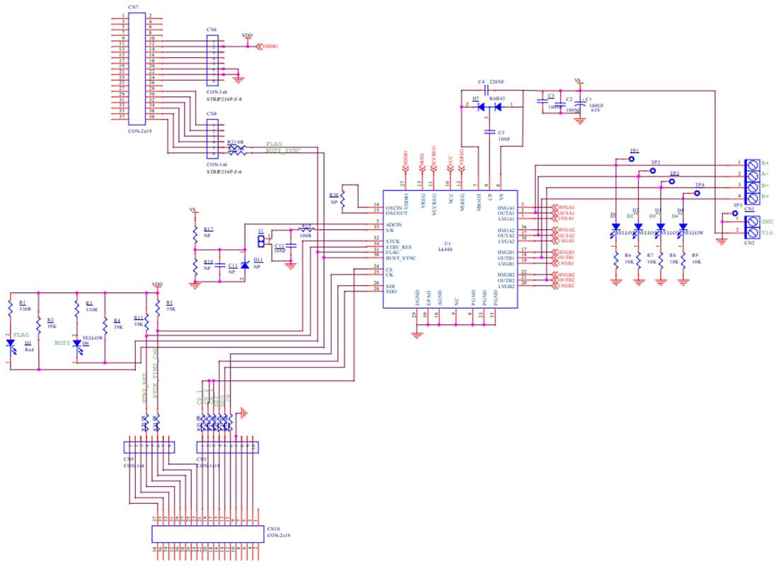 Schaltplan - STMicroelectronics EVL6480 Evaluierungsboard für Schrittmotortreiber