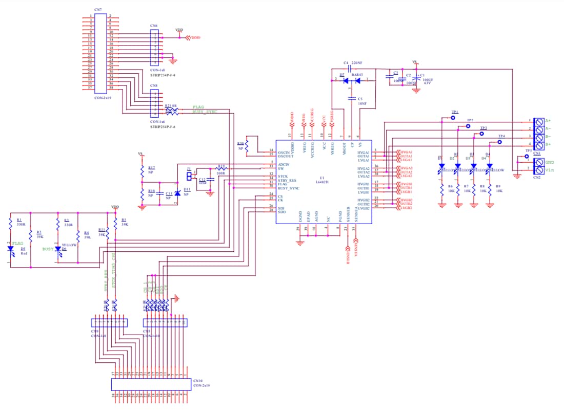 Schaltplan - STMicroelectronics EVL6482 Schrittmotortreiber-Evaluierungsboard
