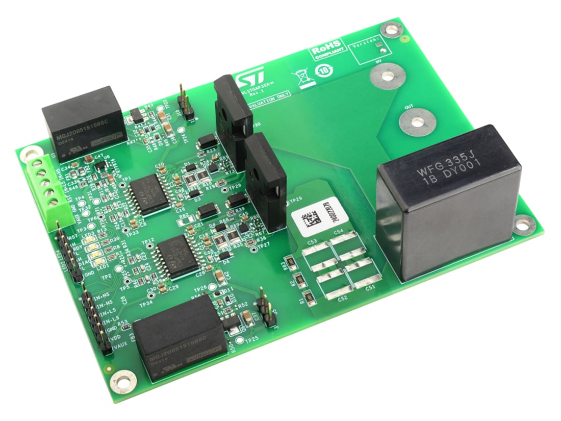 Technische Zeichnung - STMicroelectronics EVLSTGAP3SXS-H Halbbrücken-Evaluierungsboard