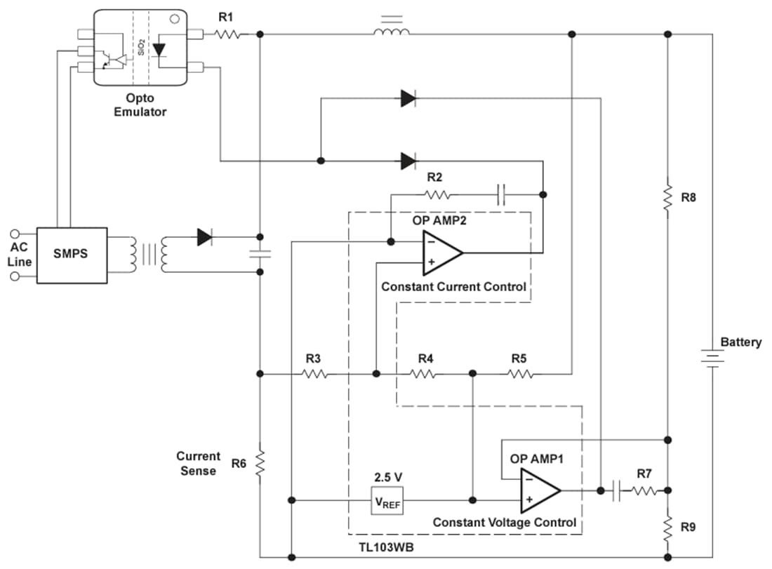 Applikations-Schaltungsdiagramm - Texas Instruments TL103Wx Operationsverstärker mit niedriger Offsetspannung