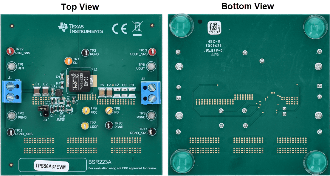 Technische Zeichnung - Texas Instruments TPS56A37EVM Wechselrichter-Evaluierungsmodul (EVM)