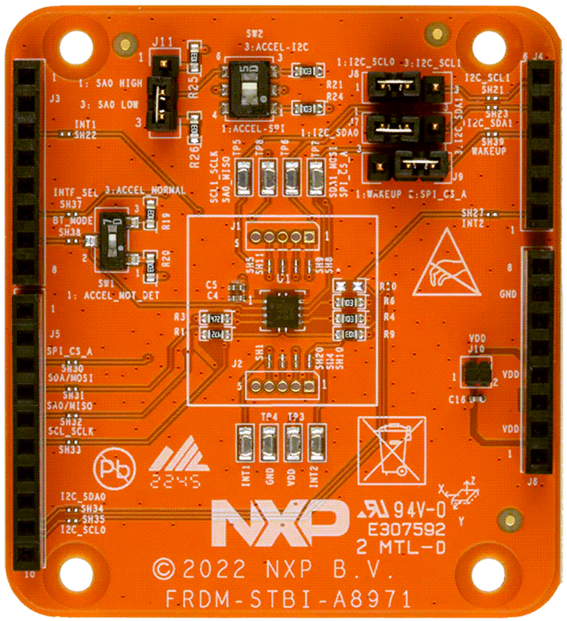 Technische Zeichnung - NXP Semiconductors FXLS8971 Sensor-ToolBox-Development Boards