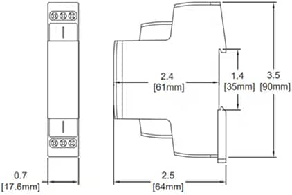 Mechanical Drawing - ATC Diversified Electronics DTA Multifunction Time Relay